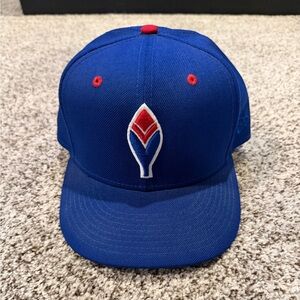 Atlanta Braves New Era Royal Feather Cooperstown Collection 59fifty Hat 7 3/8
